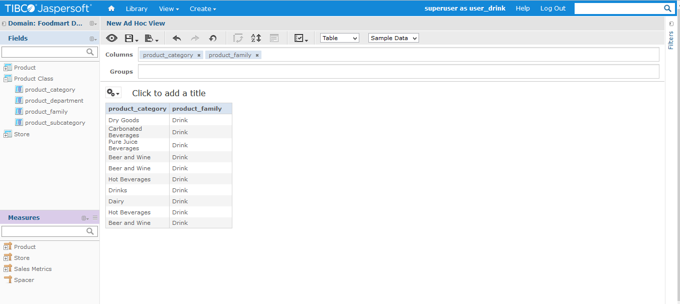 Schema van TIBCO JasperReports Server.
