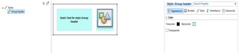 Different colors in group header