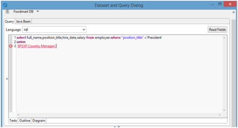 parameter in the main dataset