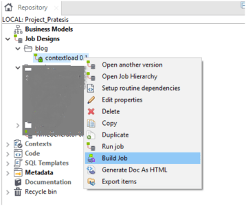 build job option 
