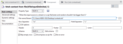 Configure input file