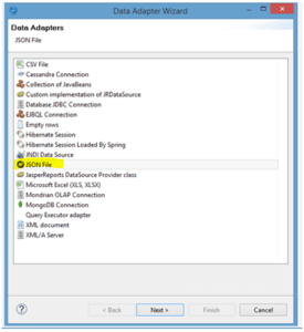 create JSON Datasource