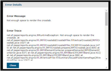 Cross-Tab Bucket Limit Error Details