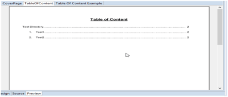 Table Of Content