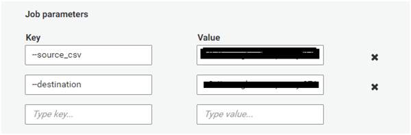 Glue Job Parameters