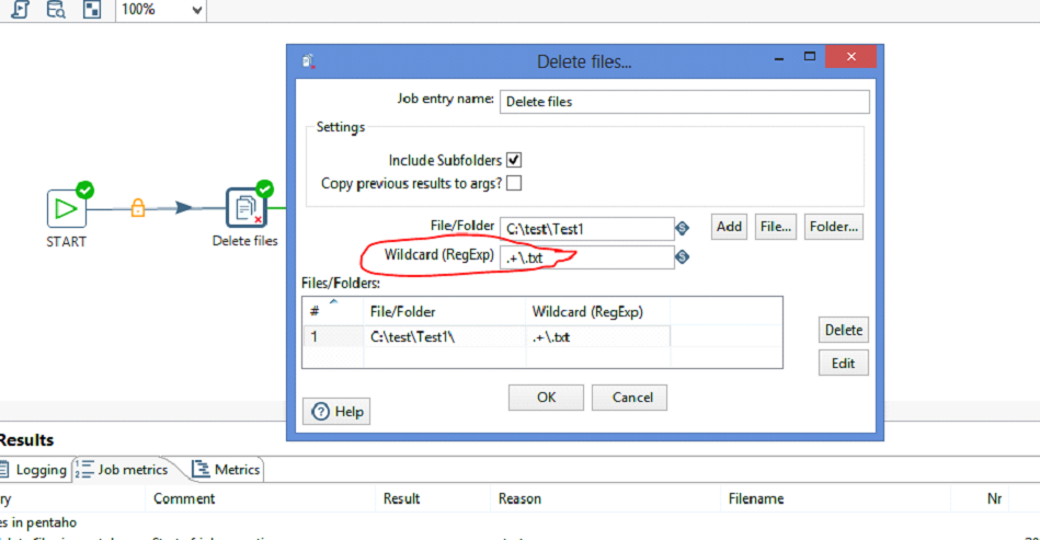 Delete Pentaho Files